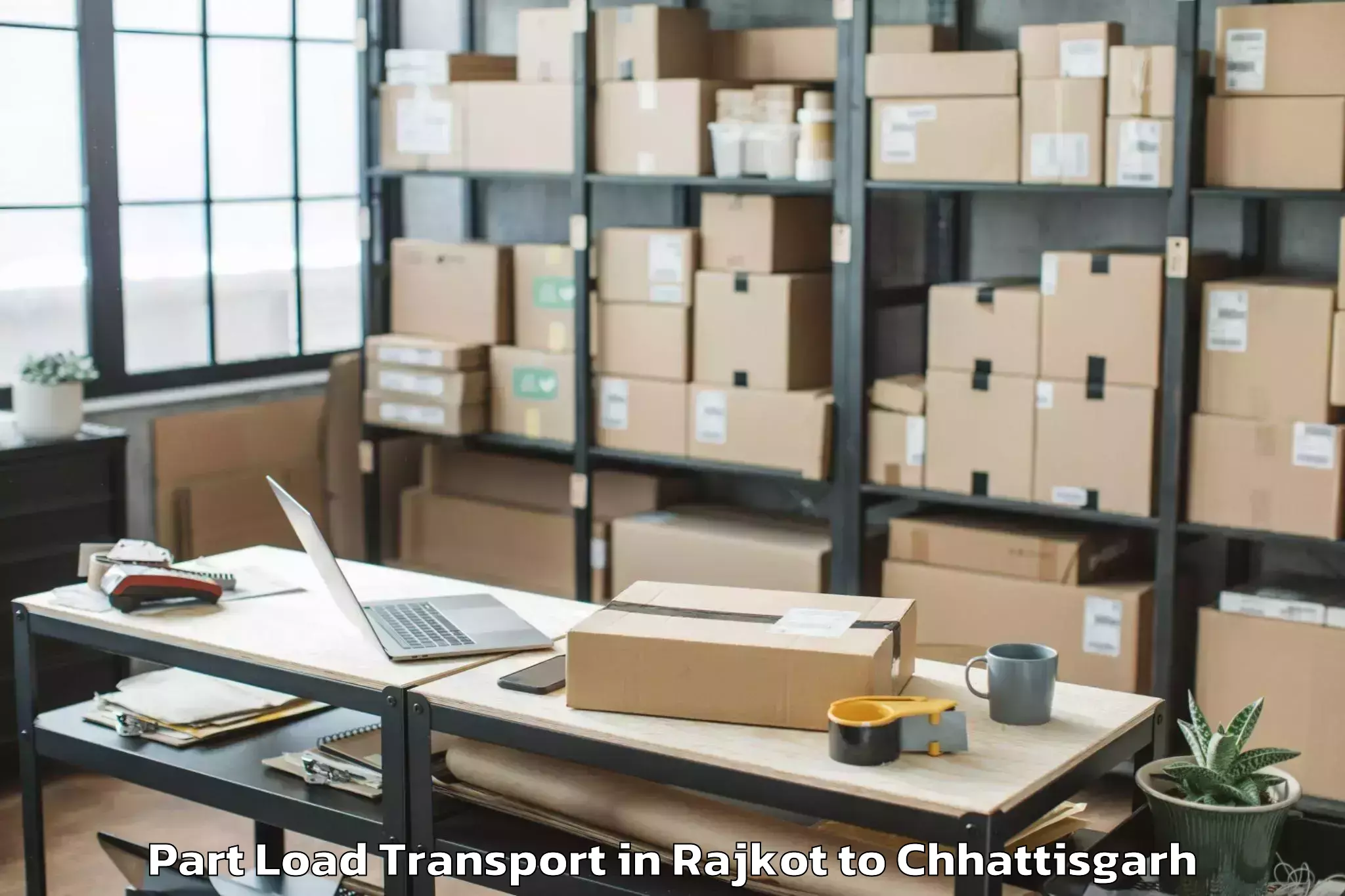 Book Rajkot to Bilaspur Part Load Transport